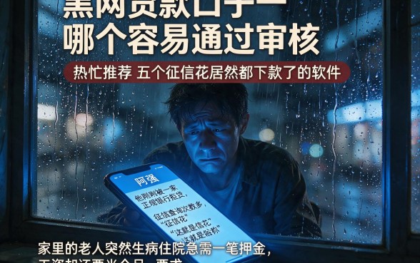 黑网贷款口子哪个容易通过审核，热忱推荐五个征信花居然都下款了的软件