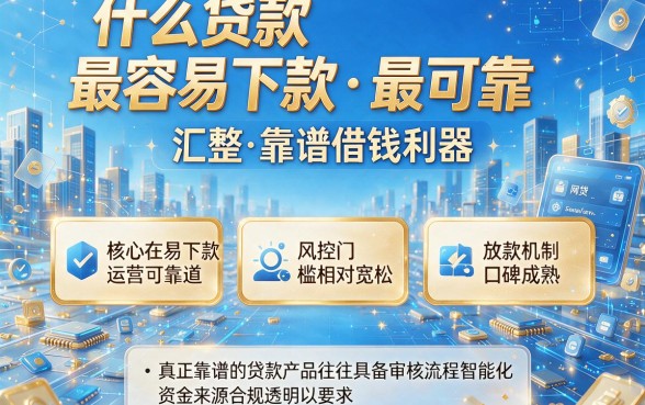 什么贷款最容易下款最可靠,汇整五个靠谱借钱利器