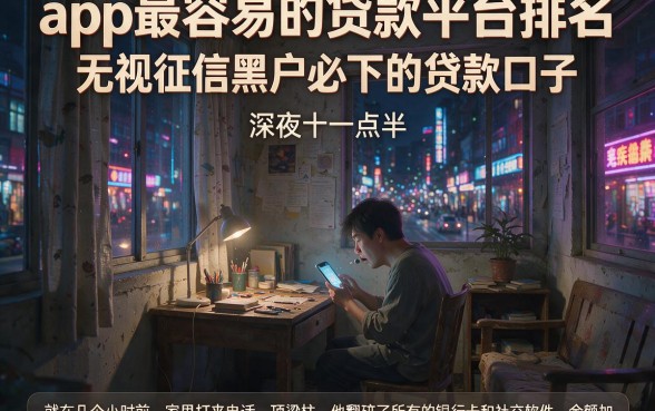 app最容易的贷款平台排名,整理五个无视征信黑户必下的贷款口子