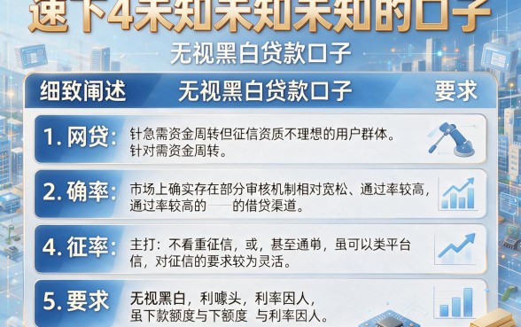 速下4未知未知未知的口子,细致阐述五个无视黑白贷款口子