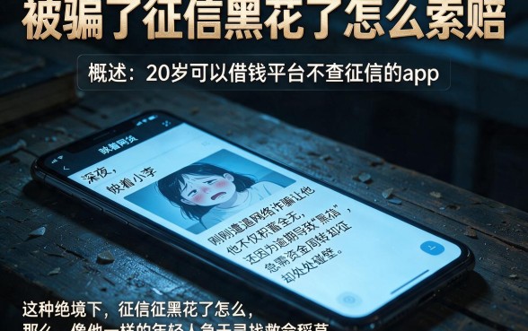 被骗了征信黑花了怎么索赔,概括5个20岁可以借钱平台不查征信的app