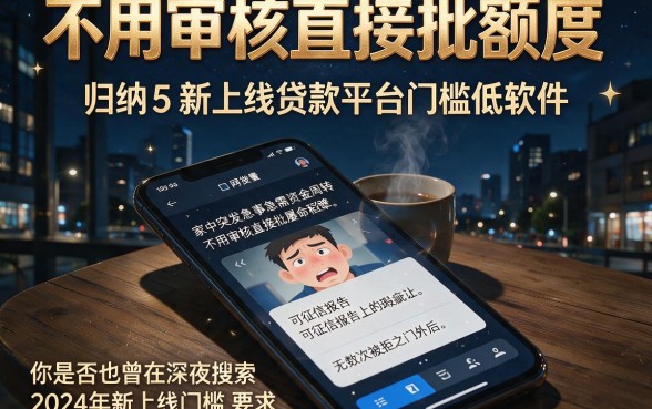 不用审核直接批额度,归纳5个新上线贷款平台门槛低软件