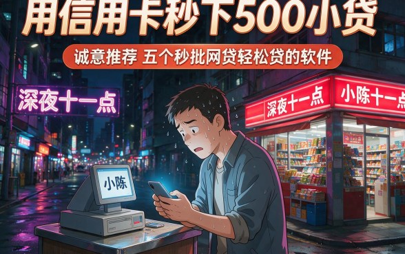 用信用卡秒下500小贷，诚意推荐五个秒批网贷轻松贷的软件