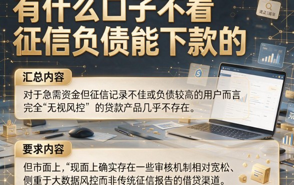 有什么口子不看征信负债能下款的,汇总5个真正无视风控黑白的网贷app