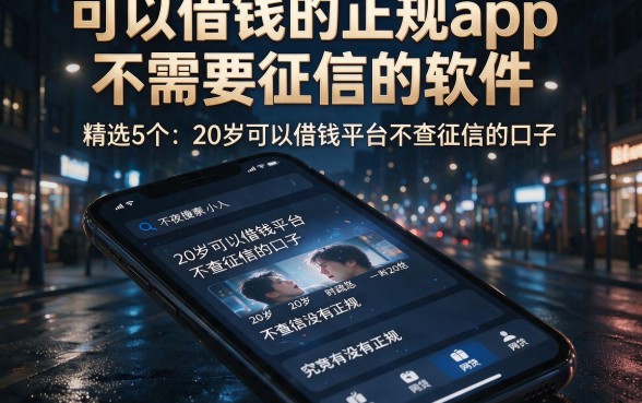 可以借钱的正规app不需要征信的软件,精选5个20岁可以借钱平台不查征信的口子