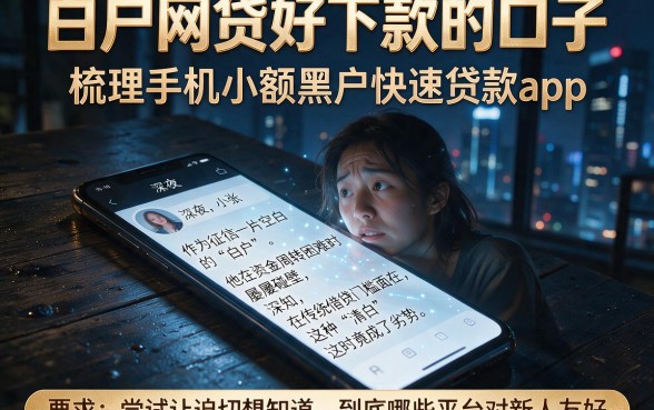 白户网贷好下款的口子,梳理五个手机小额黑户快速贷款app