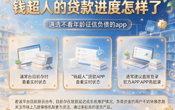 钱超人的贷款进度怎样了,遴选5个不看年龄征信负债的app