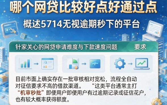 哪个网贷比较好点好通过点,概括5个714无视逾期秒下的平台