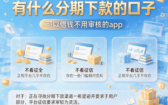 有什么分期下款的口子,汇总5个可以借钱不用审核的app