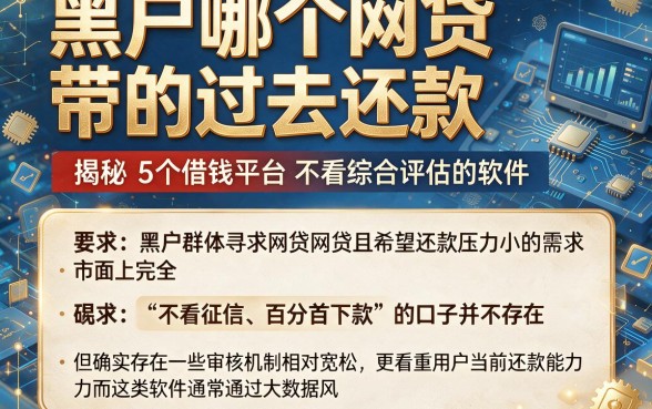 黑户哪个网贷带的过去还款,揭秘5个借钱平台不看综合评估的软件