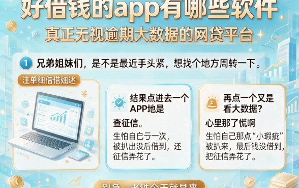好借钱的app有哪些软件,详细阐述五个真正无视逾期大数据的网贷平台