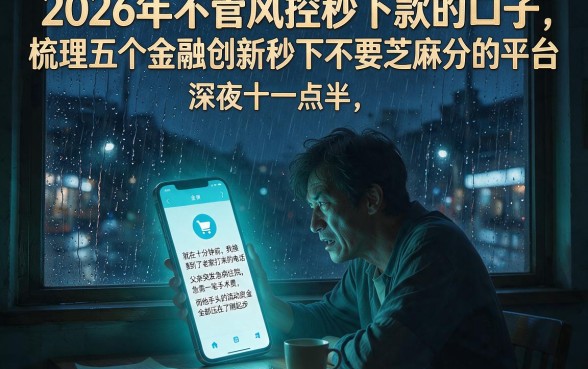 2026年不管风控秒下款的口子,梳理五个金融创新秒下不要芝麻分的平台