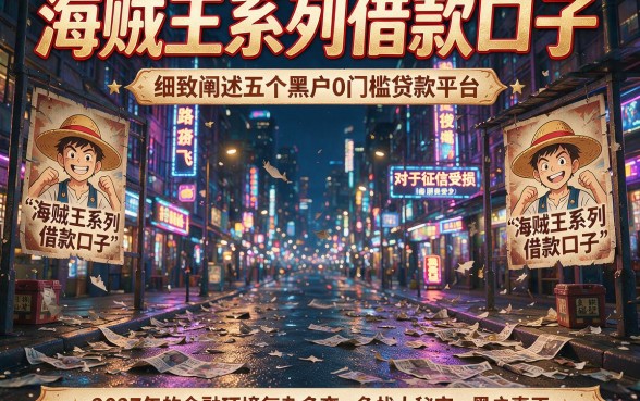 海贼王系列借款口子，细致阐述五个黑户0门槛贷款平台