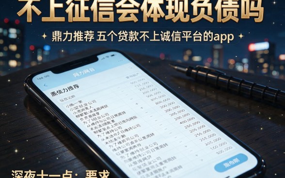 不上征信会体现负债吗，鼎力推荐五个贷款不上诚信平台的app