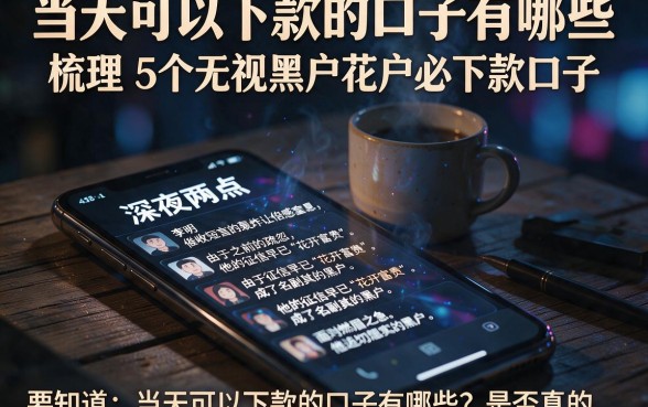 当天可以下款的口子有哪些,梳理5个无视黑户花户必下款口子