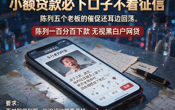 小额贷款必下口子不看征信，陈列五个百分百下款无视黑白户网贷