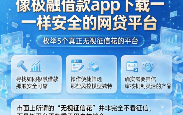 像极融借款app下载一样安全的网贷平台，枚举5个真正无视征信花的平台