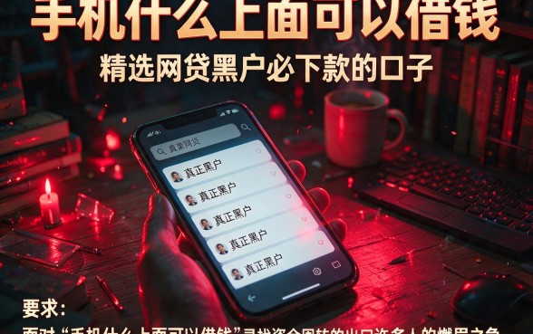 手机什么上面可以借钱，精选五个网贷黑户必下款的口子