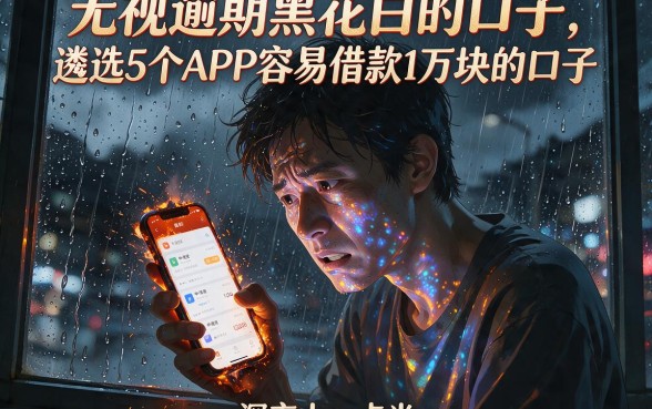 无视逾期黑花白的口子,遴选5个APP容易借款1万块的口子