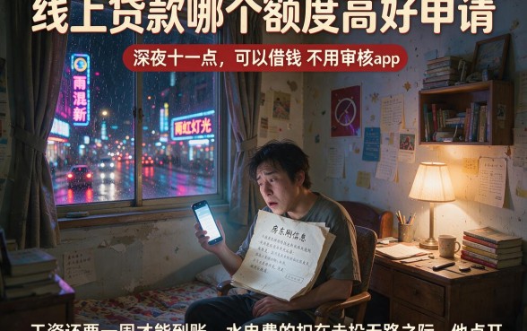 线上贷款哪个额度高好申请,陈列5个可以借钱不用审核的app