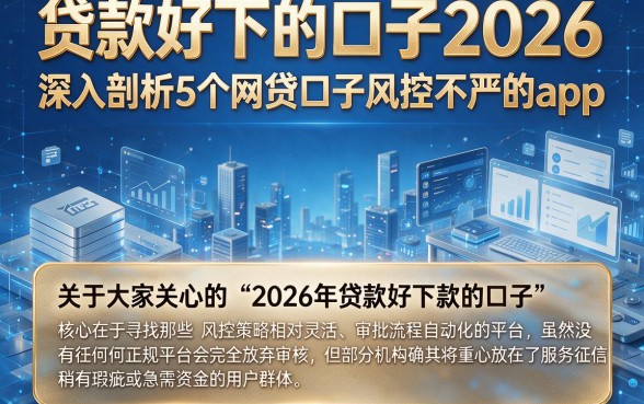 贷款好下的口子2026,深入剖析5个网贷口子风控不严的app