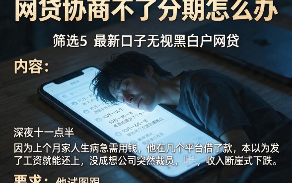 网贷协商不了分期怎么办,筛选5个最新口子无视黑白户网贷