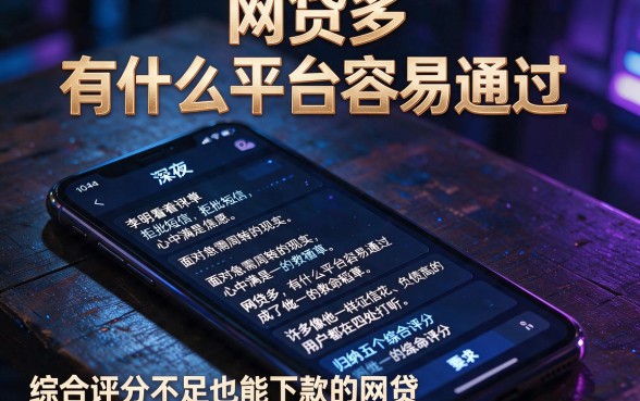 网贷多,有什么平台容易通过，归纳五个综合评分不足也能下款的网贷