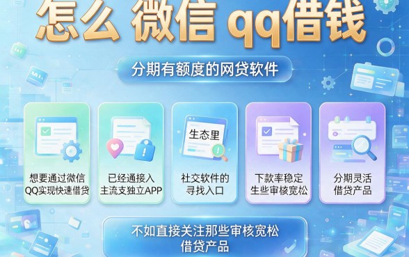 怎么 微信 qq借钱,整合五个分期有额度的网贷软件