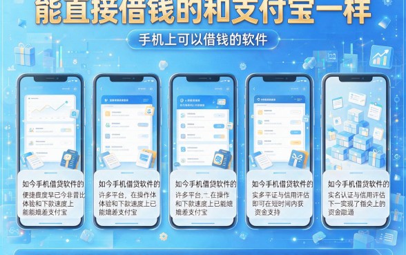 能直接借钱的和支付宝一样,详细阐述五个手机上可以借钱的软件