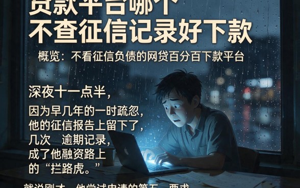 贷款平台哪个不查征信记录好下款,概览五个不看征信负债的网贷百分百下款平台
