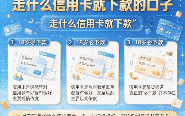 走什么信用卡就下款的口子,详细阐述五个18岁必下款的网贷平台