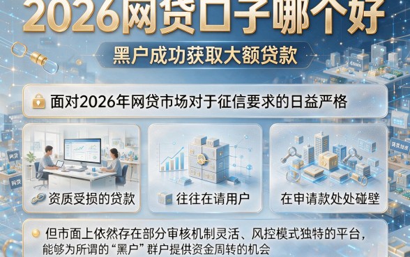 2026网贷口子哪个好,概括五个黑户成功获取大额贷款的平台