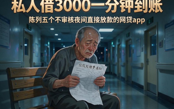 私人借3000一分钟到账，陈列五个不审核夜间直接放款的网贷app