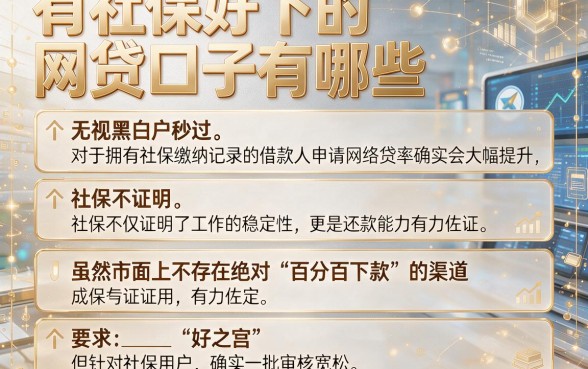 有社保好下的网贷口子有哪些,详尽说明五个无视黑白户秒过的网贷
