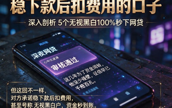 稳下款后扣费用的口子,深入剖析5个无视黑白100%秒下网贷