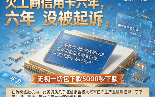 欠工商信用卡六年没被起诉，遴选五个无视一切包下款5000秒下款的平台