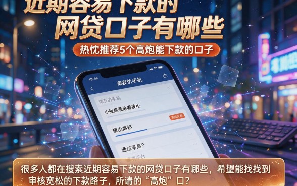 近期容易下款的网贷口子有哪些,热忱推荐5个高炮能下款的口子