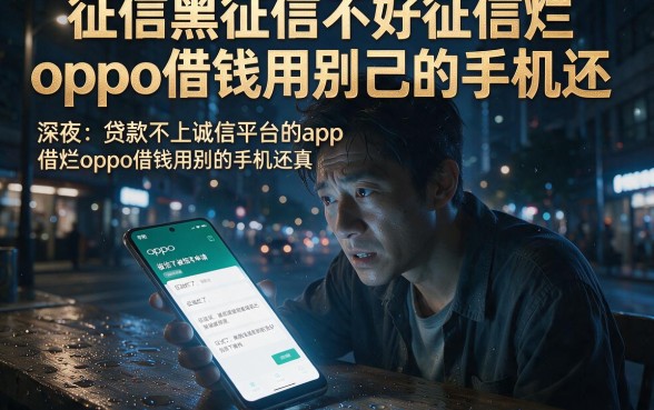 征信黑征信不好征信烂oppo借钱用别的手机还，归纳五个贷款不上诚信平台的app