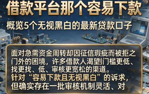 借款平台那个容易下款,概览5个无视黑白的最新贷款口子