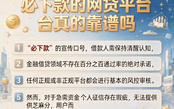 必下款的网贷平台真的靠谱吗,细致阐述5个不用芝麻分能借的app