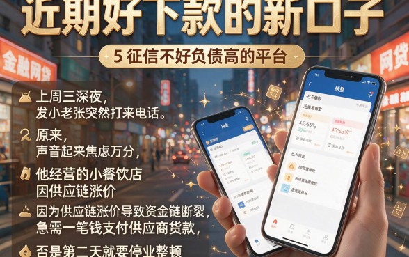 近期好下款的新口子,整理5个征信不好负债高的平台