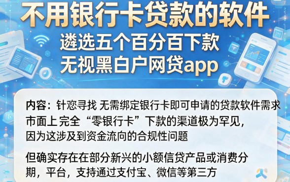不用银行卡贷款的软件,遴选五个百分百下款无视黑白户网贷app