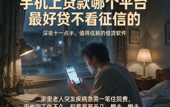 手机上贷款哪个平台最好贷不看征信的,归纳5个值得信赖的借贷软件