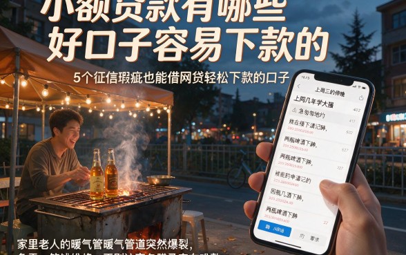 小额贷款有哪些好口子容易下款的,罗列5个征信瑕疵也能借网贷轻松下款的口子
