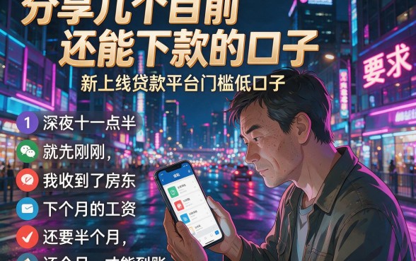 分享几个目前还能下款的口子,胪列五个新上线贷款平台门槛低口子