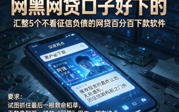 网黑网贷口子好下的，汇整5个不看征信负债的网贷百分百下款软件