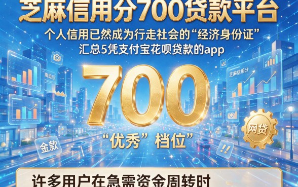 芝麻信用分700贷款平台,汇总5个凭支付宝花呗贷款的app