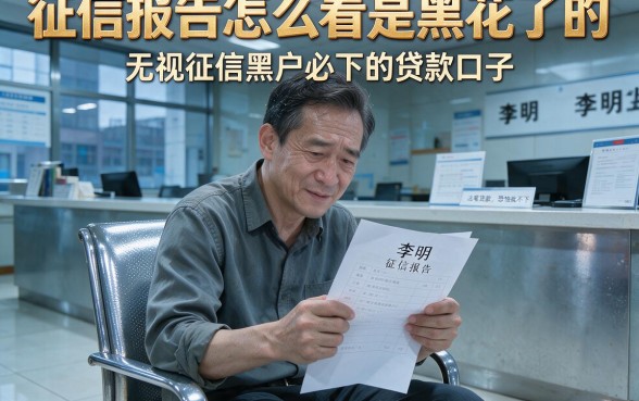 征信报告怎么看是黑花了的,概括五个无视征信黑户必下的贷款口子