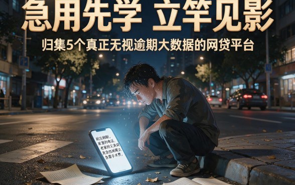 急用先学,立竿见影,归集5个真正无视逾期大数据的网贷平台