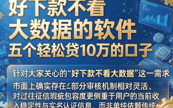 好下款不看大数据的软件,深入剖析五个轻松贷10万的口子